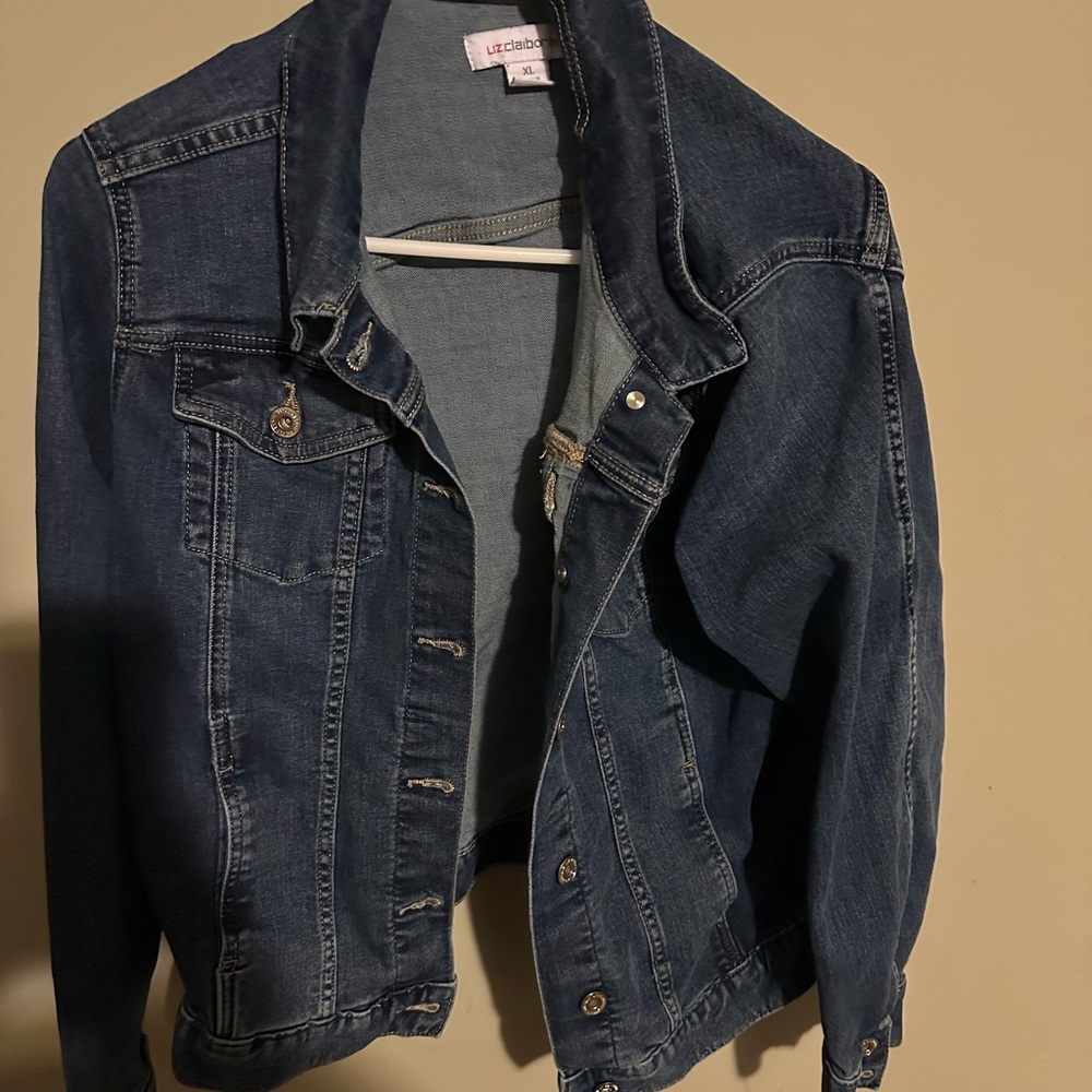 Liz Claiborne Blue Jean Jacket Classic Denim Style